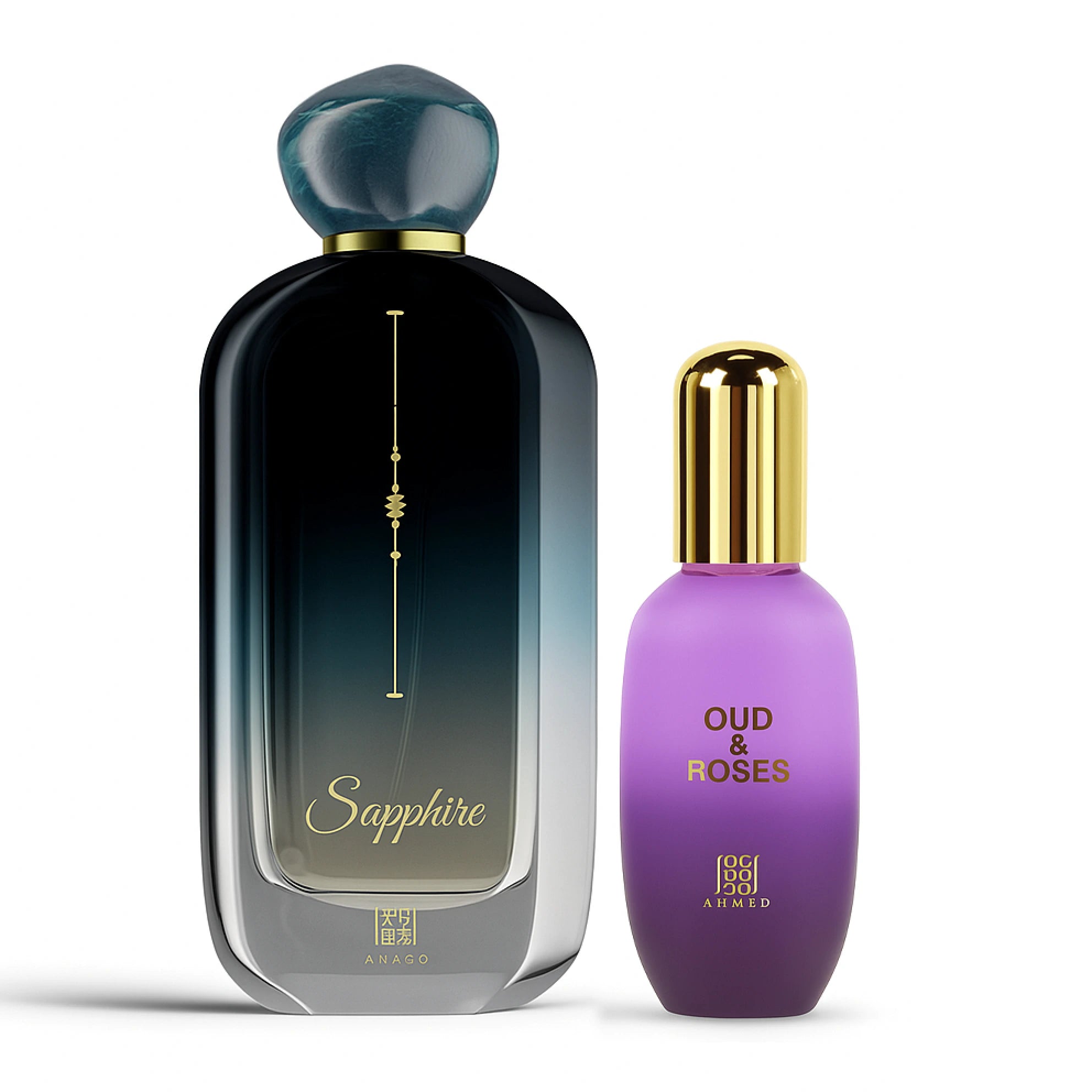 Ahmed Al Maghribi Sapphire & Oud & Roses Body Gel Combo