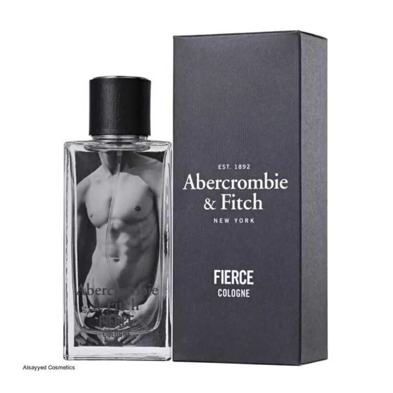 Abercrombie & Fitch Fierce cologne bottle and packaging on a white background