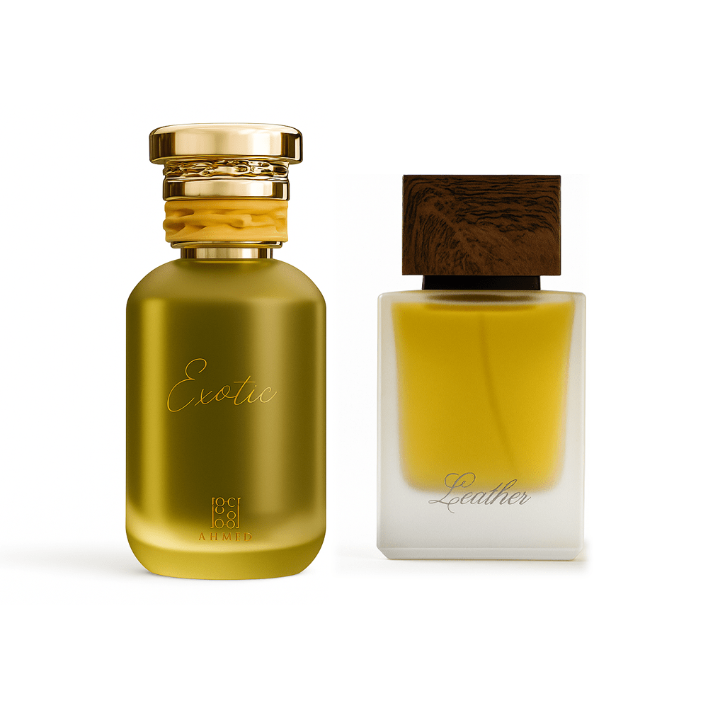 Ahmed Al Maghribi Leather 50ml & Exotic 100ml Eau de Parfum Combo - Elmeira Fashion