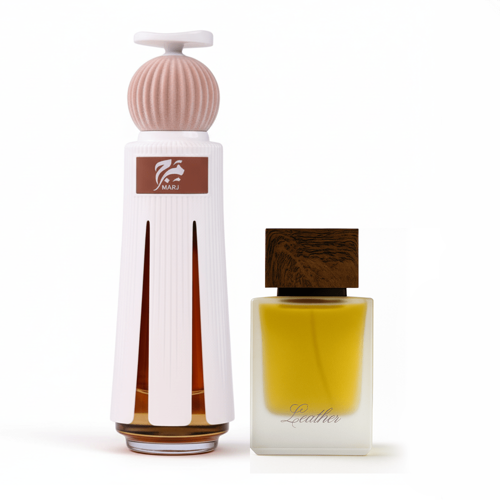 Ahmed Al Maghribi Marj EDP 60ml & Leather EDP 50ml Unisex Perfume Combo - Elmeira Fashion