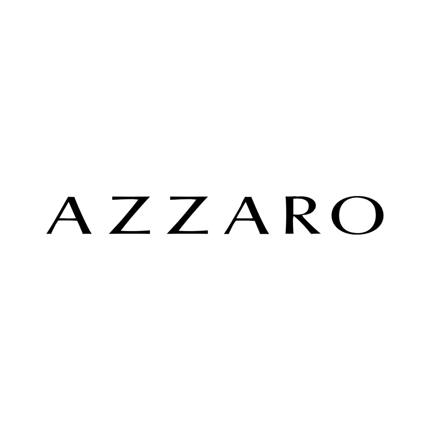Azzaro white background with a question mark symbol logo