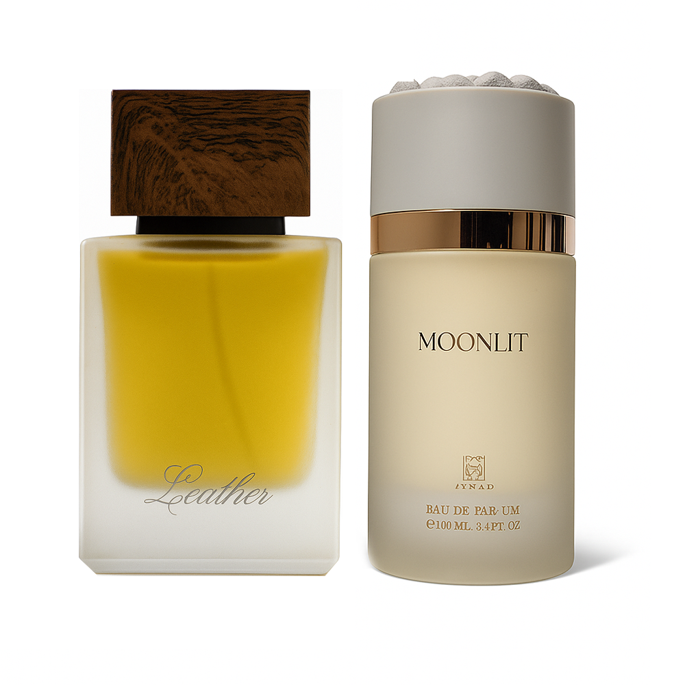 Ahmed Al Maghribi Leather & Moonlit Perfume Combo – Premium Unisex EDP Set