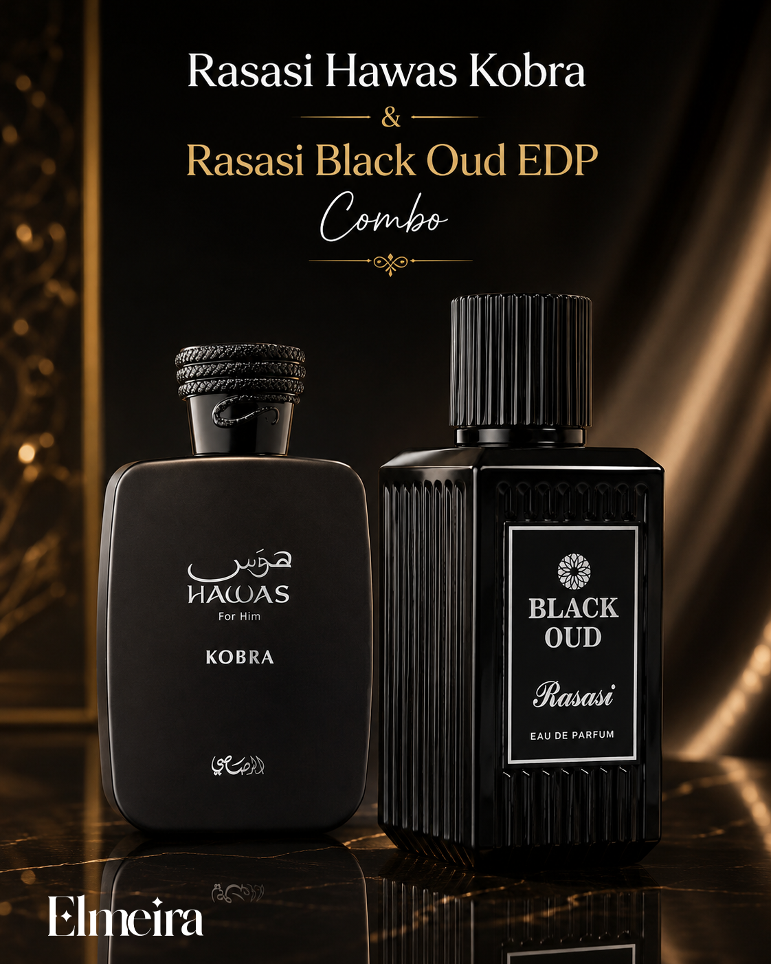 Rasasi Hawas Kobra & Black Oud EDP Combo Set
