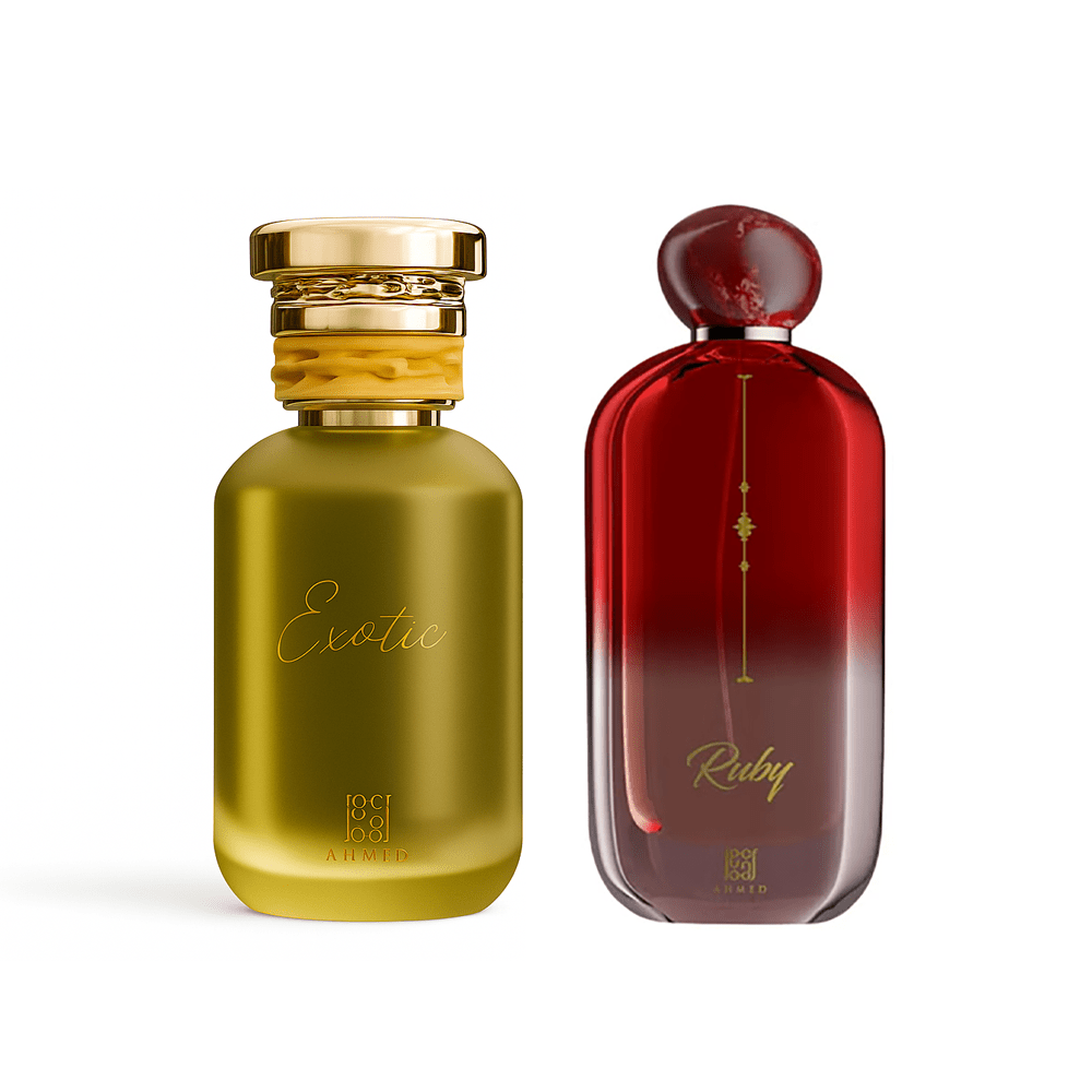 Ahmed Al Maghribi Exotic 100ml & Ruby 100ml Eau de Parfum Combo Set - Elmeira Fashion