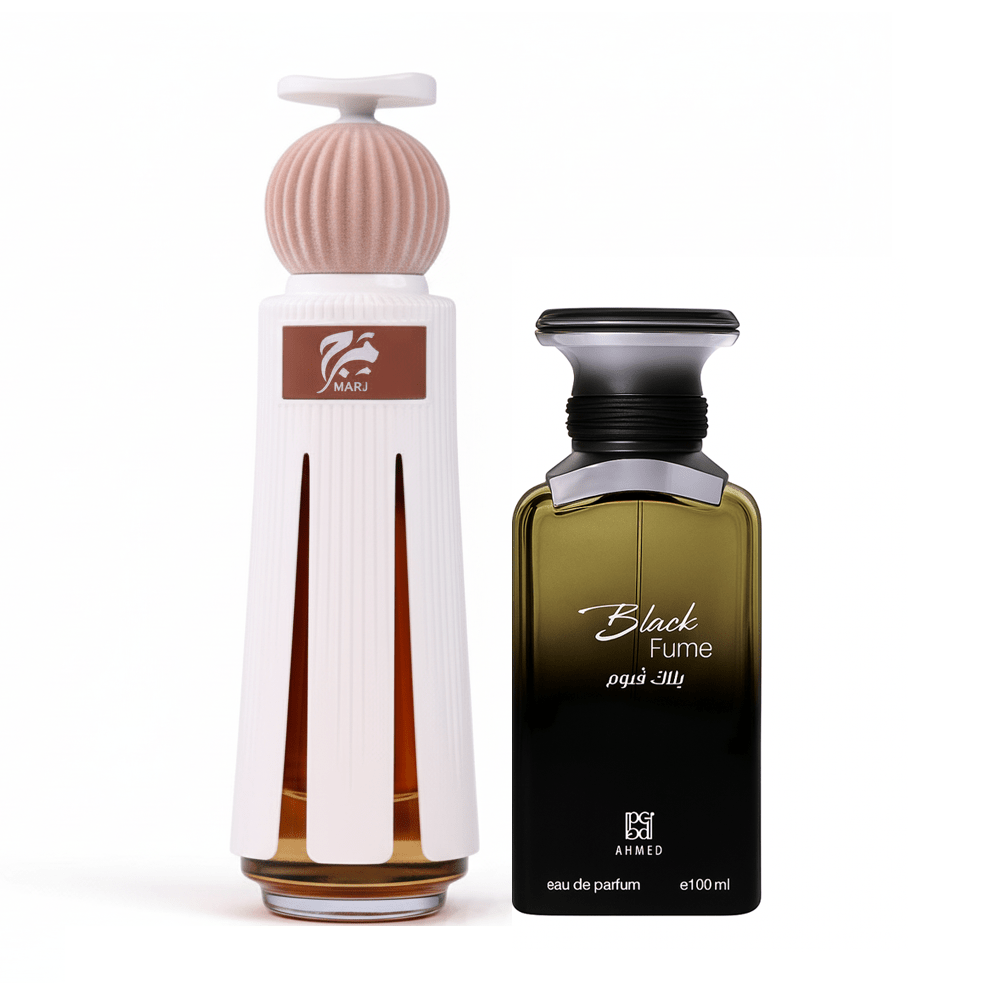 Ahmed Al Maghribi Marj 60ml & Black Fume 100ml Eau de Parfum Combo - Elmeira Fashion