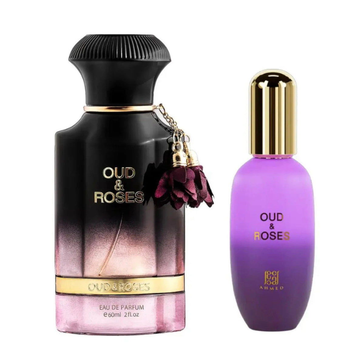 Ahmed Al Maghribi Oud & Roses Eau de Parfum 60ml & Body Gel 30ml Combo - Elmeira Fashion