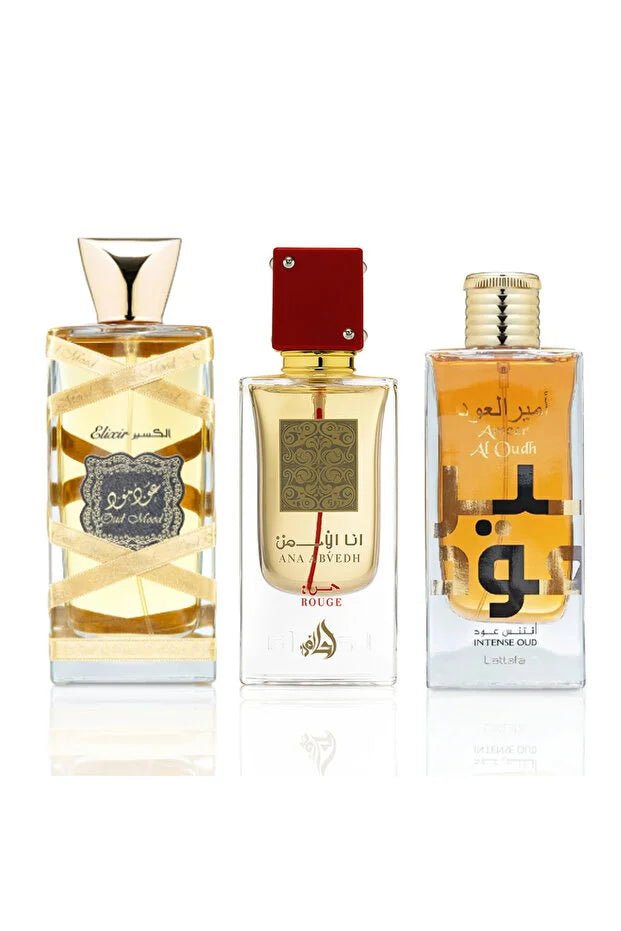 Oud Mood + Ameer Al Oudh Intense Oud + Ana Abiyedh Rouge Combo - Elmeira Fashion