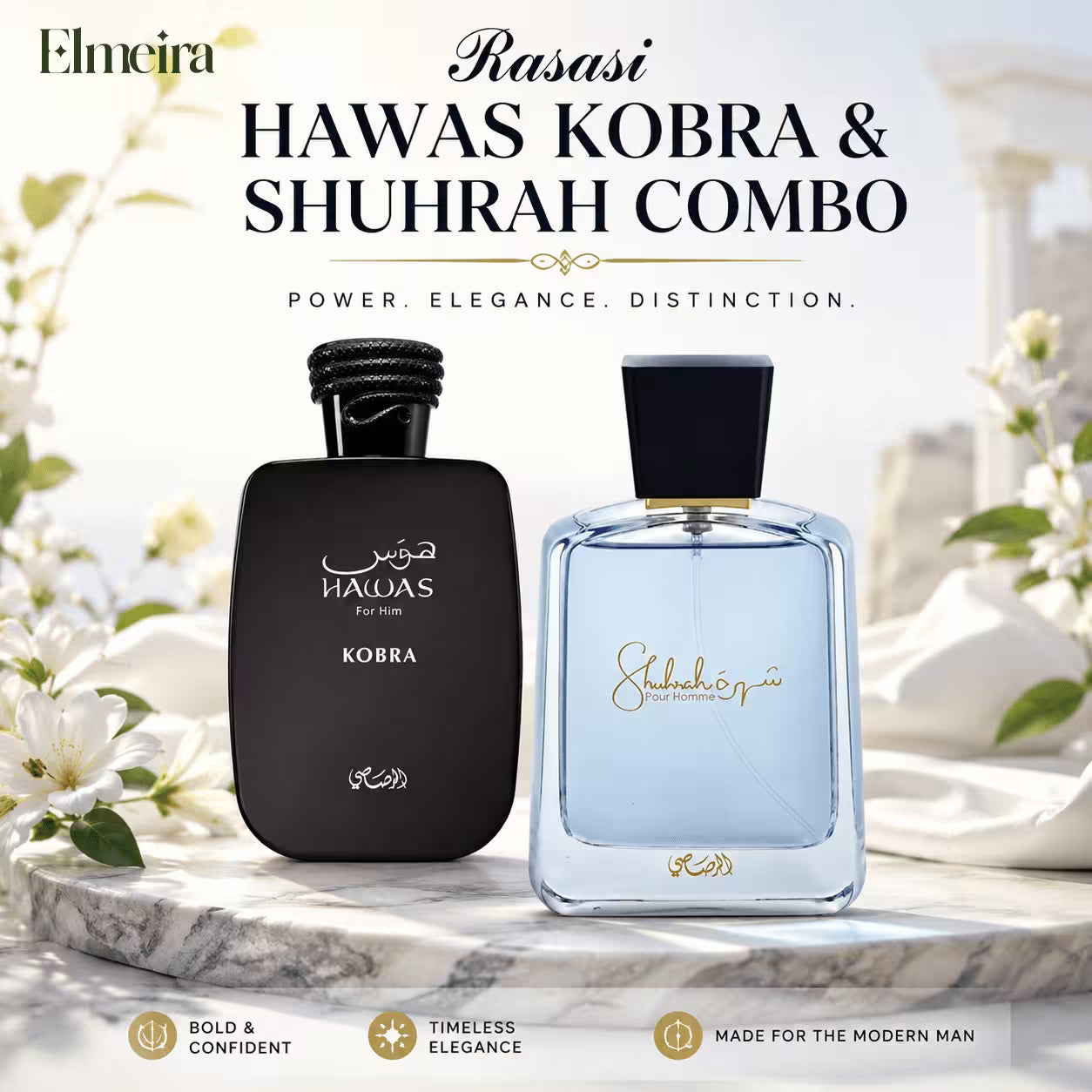 Rasasi Hawas Kobra & Shuhrah EDP Combo Set - Elmeira Fashion