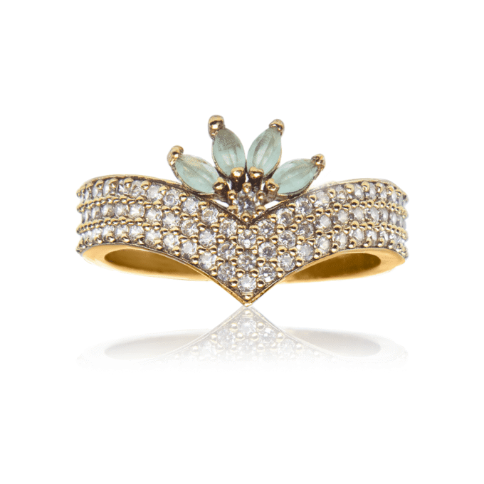 Luxury Crown Zircon American Diamond Ring