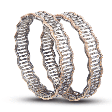 Royal Premium American Diamond Bangles 2Pc Set