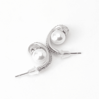 Silver Plated English Pearl Earrings