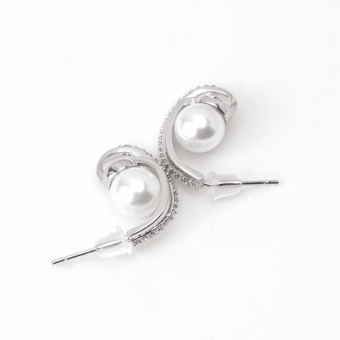 Silver Plated English Pearl Earrings