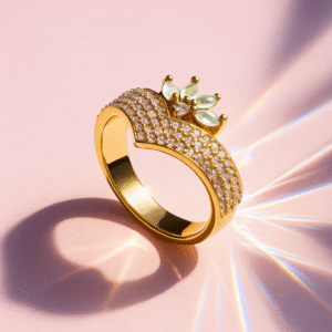 Luxury Crown Zircon American Diamond Ring