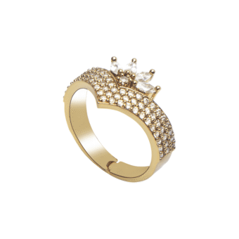 Luxury Crown Zircon American Diamond Ring