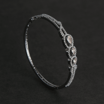 Pink American Diamond Silver-Plated Bracelet