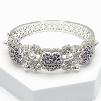 Beautiful Violet Rhinestone Crystal Stretch AD Bracelet