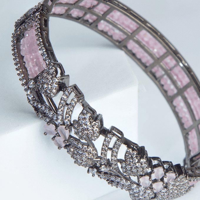 Beautiful Rose Rhinestone Crystal Stretch Bracelet