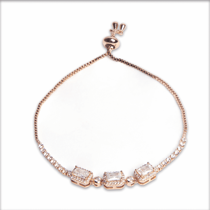 Luxury rose gold Bracelet with Zirconia Inlay