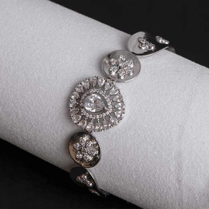 American Diamond White CZ Designer Bracelet