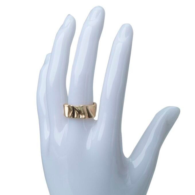 Matt Finish Gold Plated Heavy Spiral Finger Ring