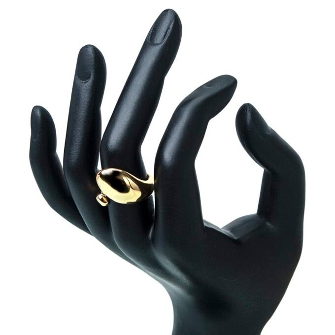 Sterling Gold Plated Chunky Twisted Wave Ring