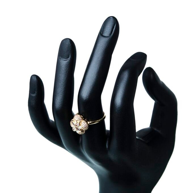Enhanced Garden Gold Plated AD Finger Ring