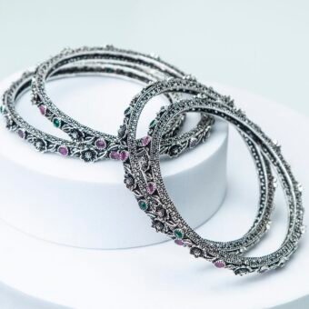 Vintage Antique Oxidized Bracelets Bangles