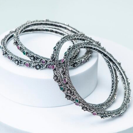 Vintage Antique Oxidized Bracelets Bangles