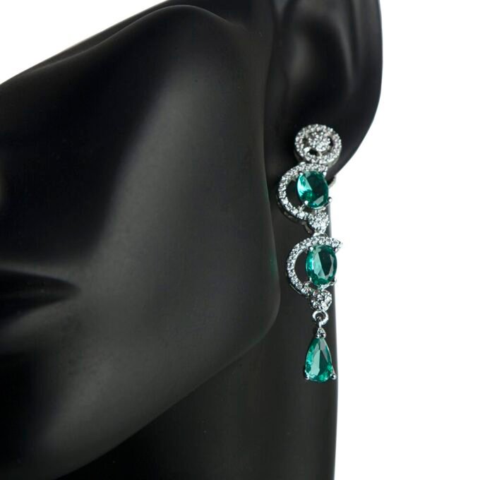 Attractive AD Diamond Rhodium Plated Necklace & Earring Set