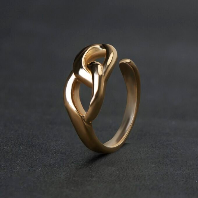 Vintage Gold Plated Loop Design Finger Ring