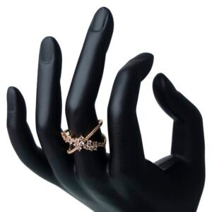 Glam X Statement Gold Plated Cubic Zirconia Ring