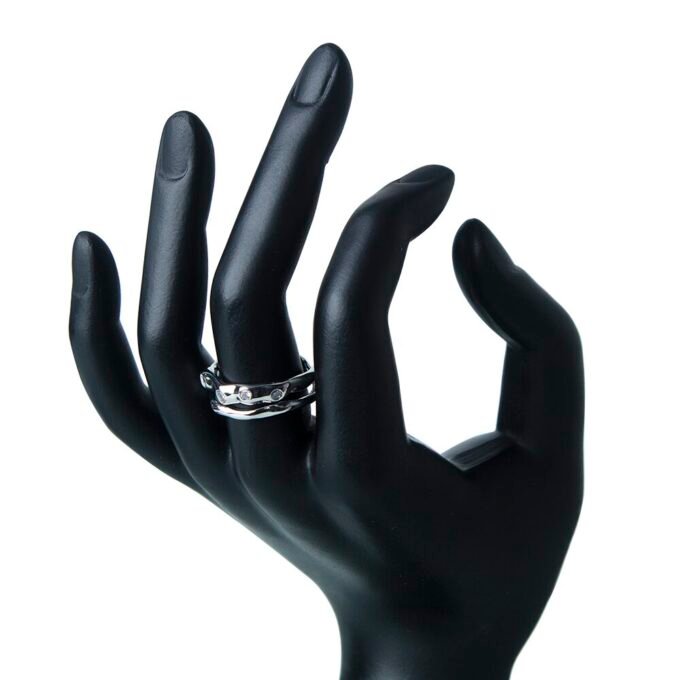Rhodium Plated American Diamond Finger Ring