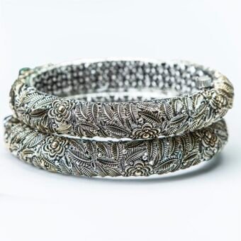Ethnic Floral Embossed Kada Bangles