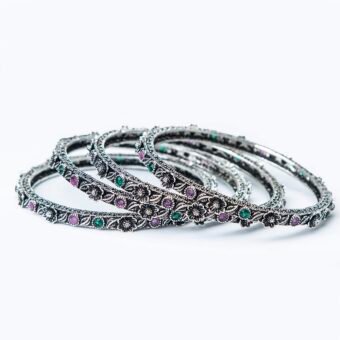 Vintage Antique Oxidized Bracelets Bangles