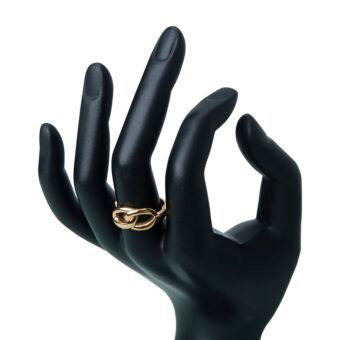 Vintage Gold Plated Loop Design Finger Ring