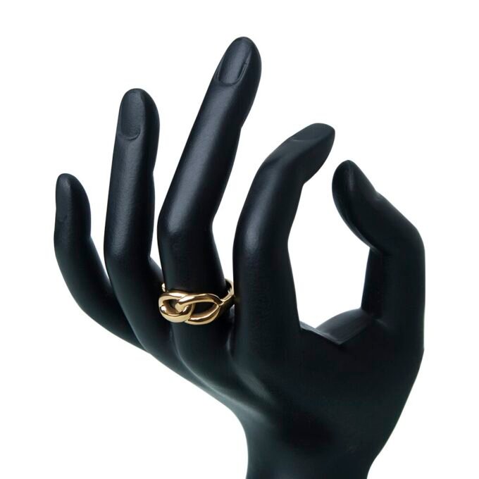 Vintage Gold Plated Loop Design Finger Ring