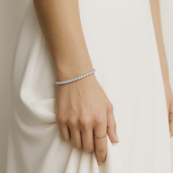 Matrix Tennis bracelet Round cut Cubic Zirconia Bracelet - Image 3