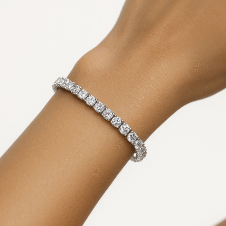 Matrix Tennis bracelet Round cut Cubic Zirconia Bracelet