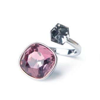 Double Shade Shiny Cubic Zirconia Finger Ring