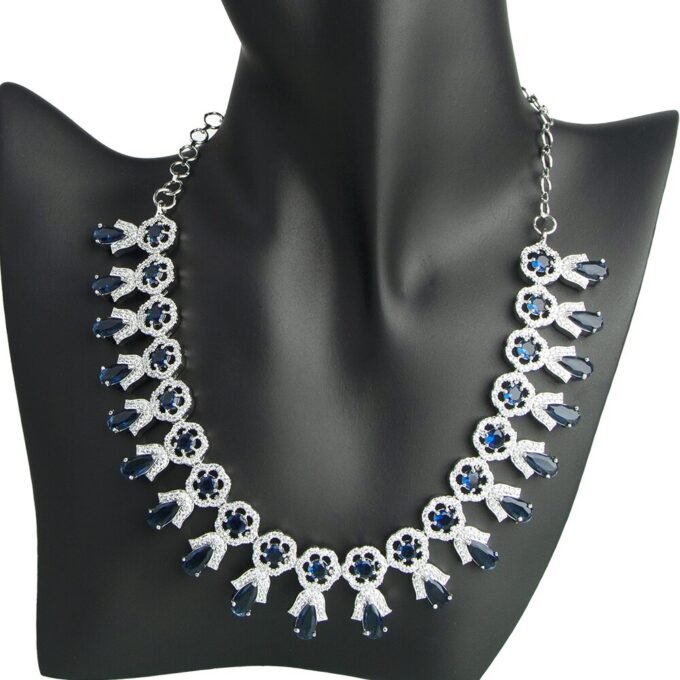 American Diamond & Stone Studded Necklace Set for Women