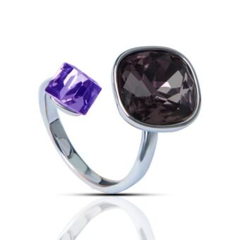 Elegant Double Shade Shiny CZ Finger Ring