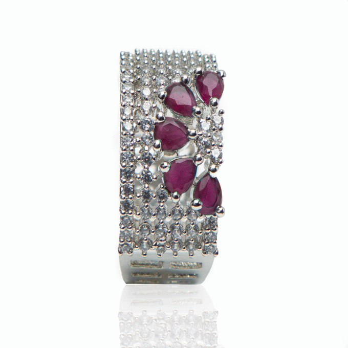 Ruby Blossom AD Finger Ring