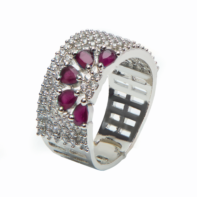 Ruby Blossom AD Finger Ring